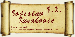 Vojislav Kušaković vizit kartica